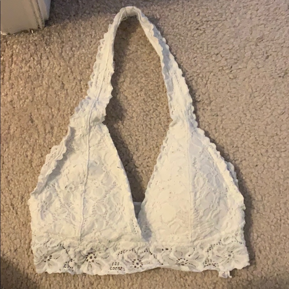 white bralette